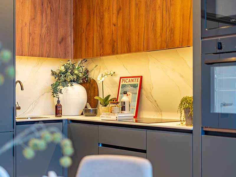 One of the development's kitchens