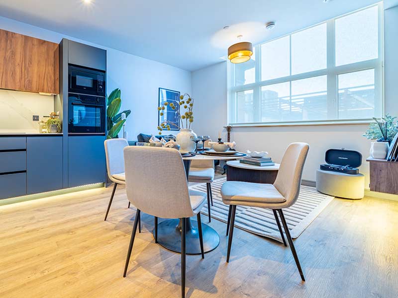 One of the development's kitchens